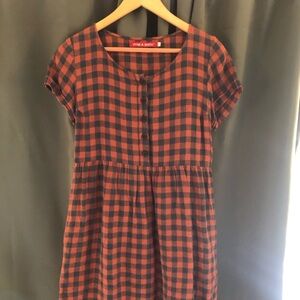 Number 10 Lamberth Check Pyne & Smith mini dress with pockets